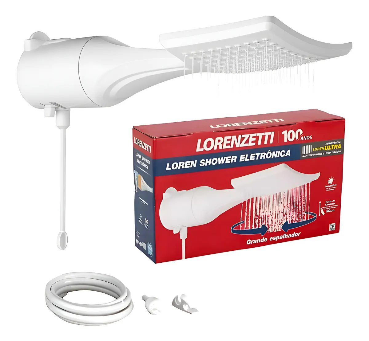Chuveiro Loren Shower Eletronico Ducha Lorenzetti Cor Branco Potência 5500 W Voltagem 127V